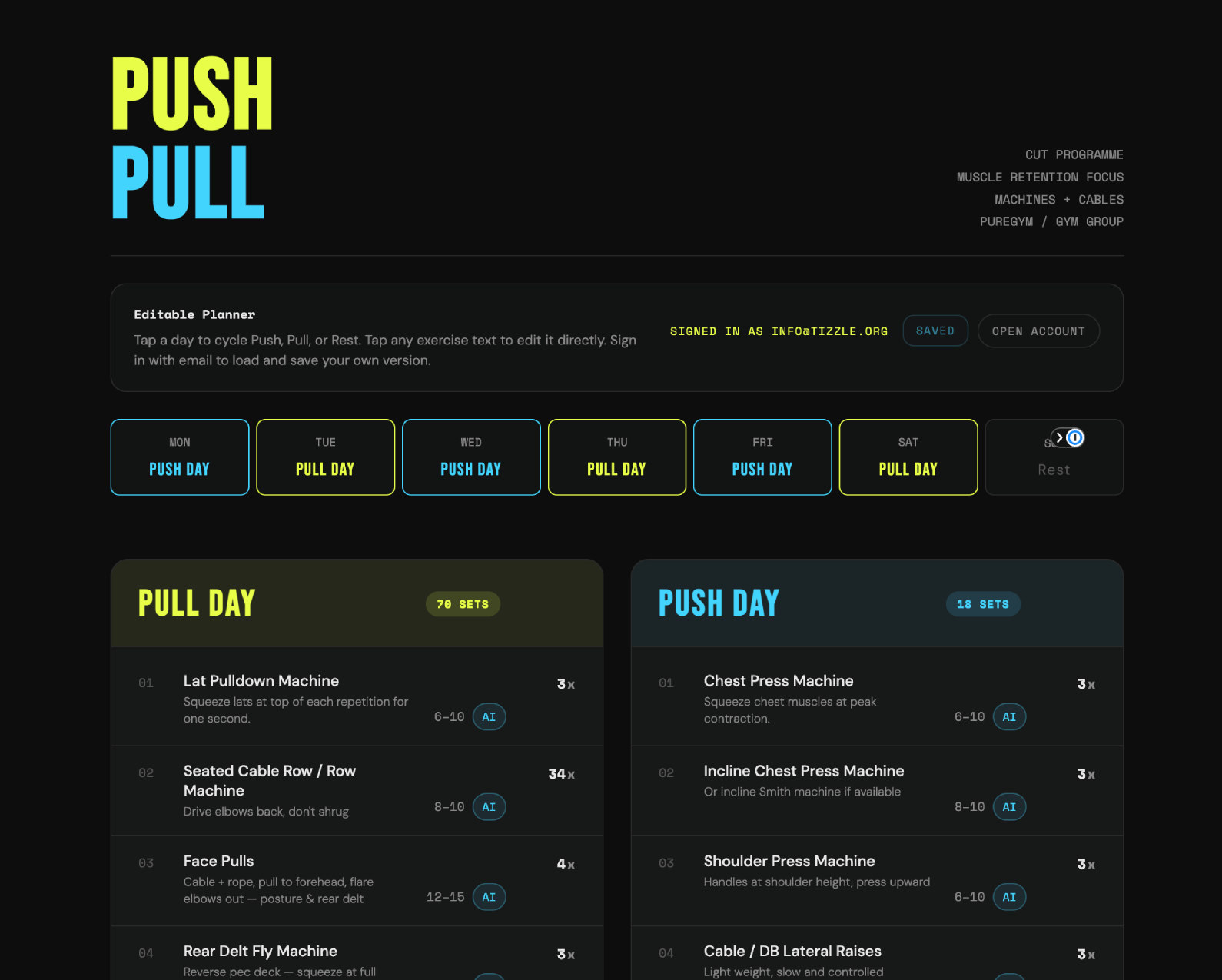 TIZZLE website and interface project 1