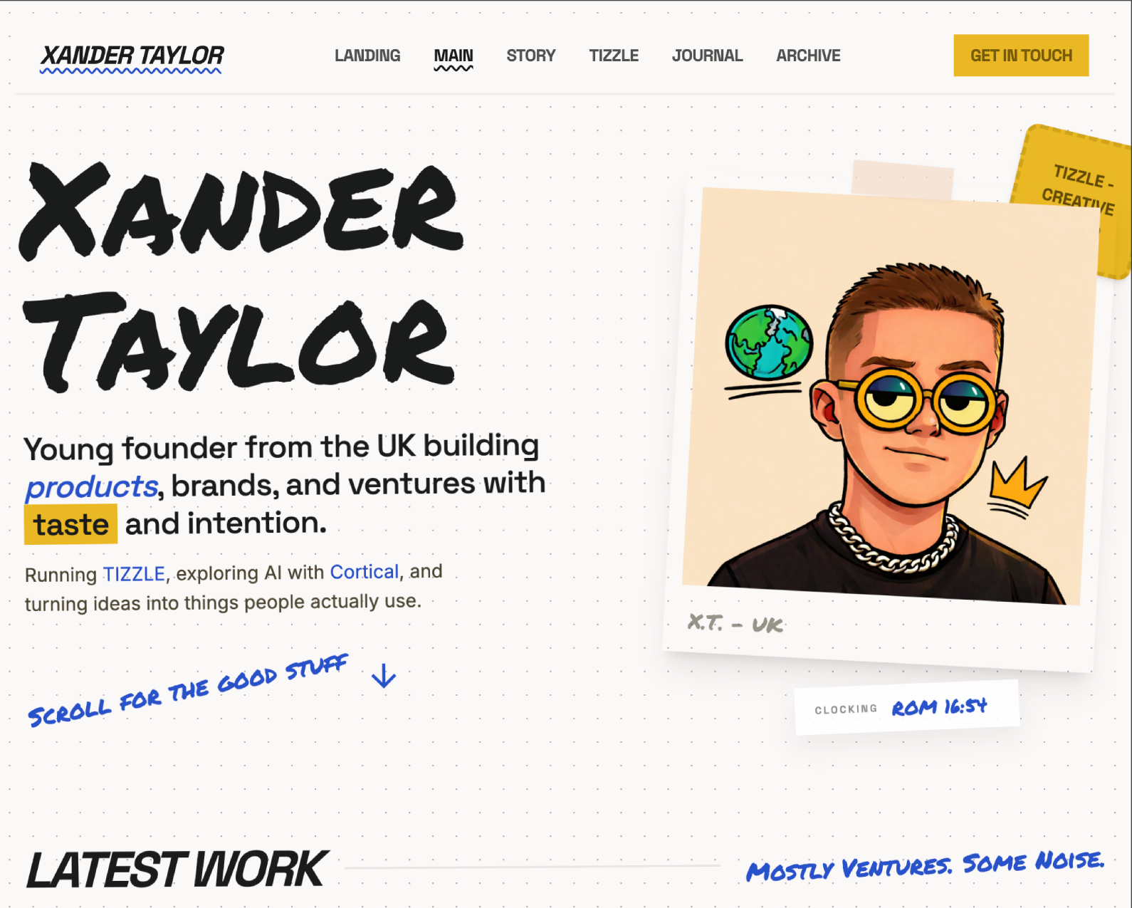 TIZZLE website and interface project 5
